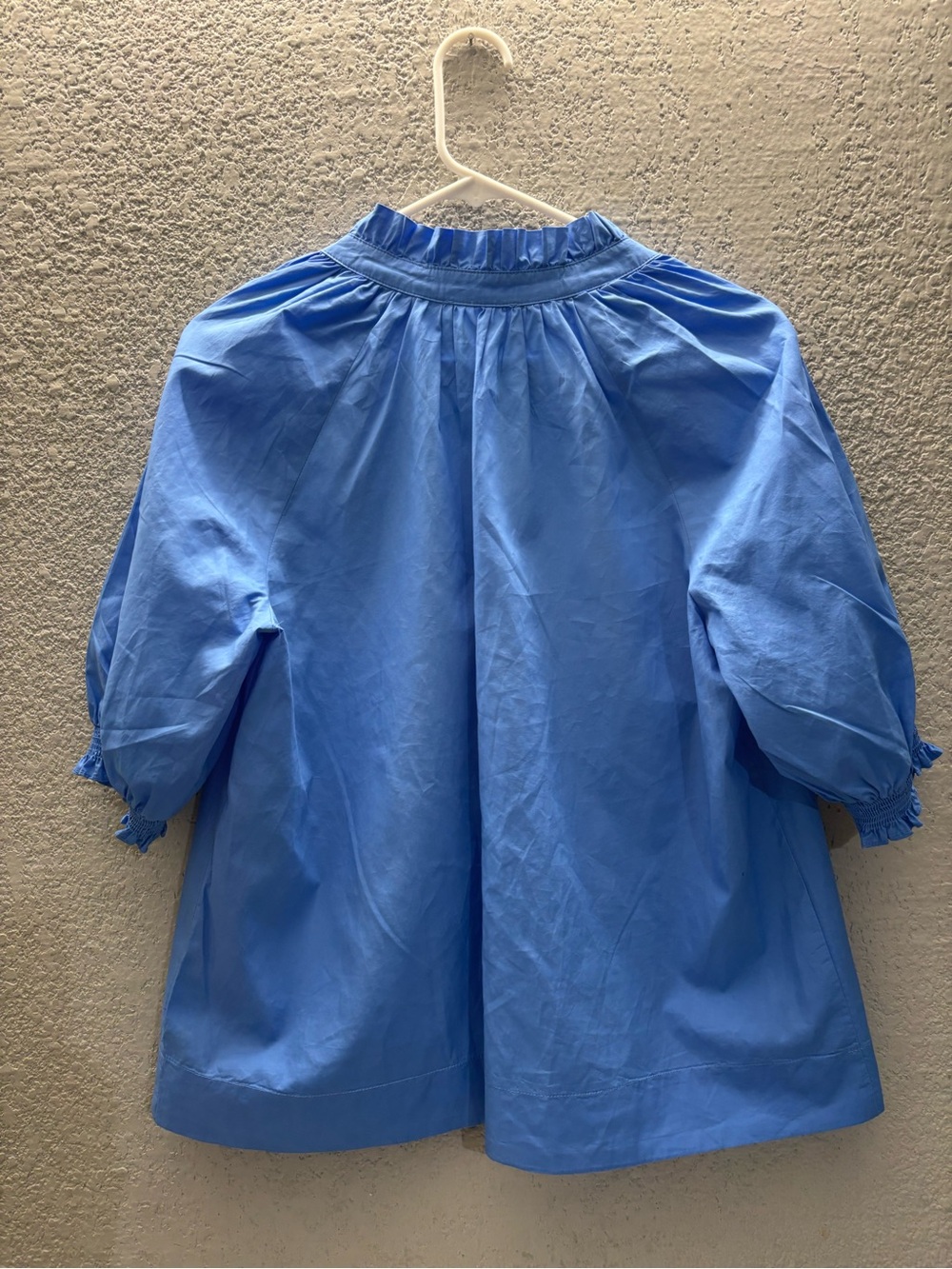 Women's Green Ruffle-Neck Blouse - Picture 6 of 10